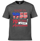 Customized American Memorial T-shirt - Personalized Year and Number American Milestone Commemorative Apparel -  A Gift For Friend,Family,Patriots